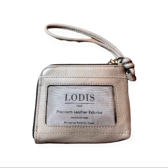 NWT Lodis Gray, Multipocket. See Through Outer ID Pocket, Leather Wristlet - Picture 2 of 6